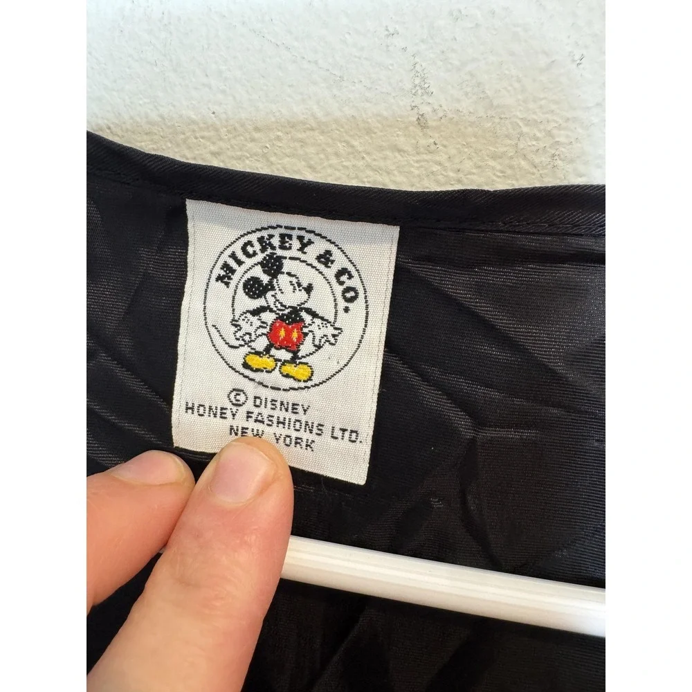 Vintage Mickey & Co Suit‎ Vest Mens Med Black Mickey Mouse Faces Novelty Cartoon